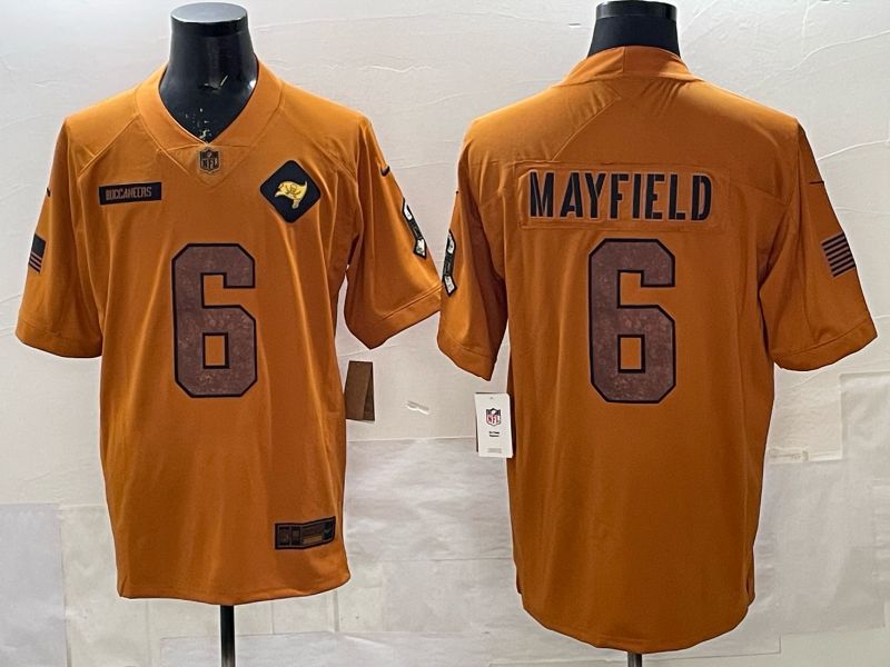 Men 2025 Nike Tampa Bay Buccaneers #6 Mayfield orange Limited NFL Jersey  02